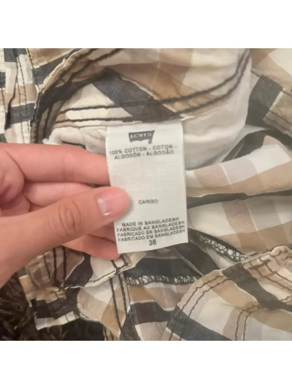Levi's Plaid Cargo Shorts